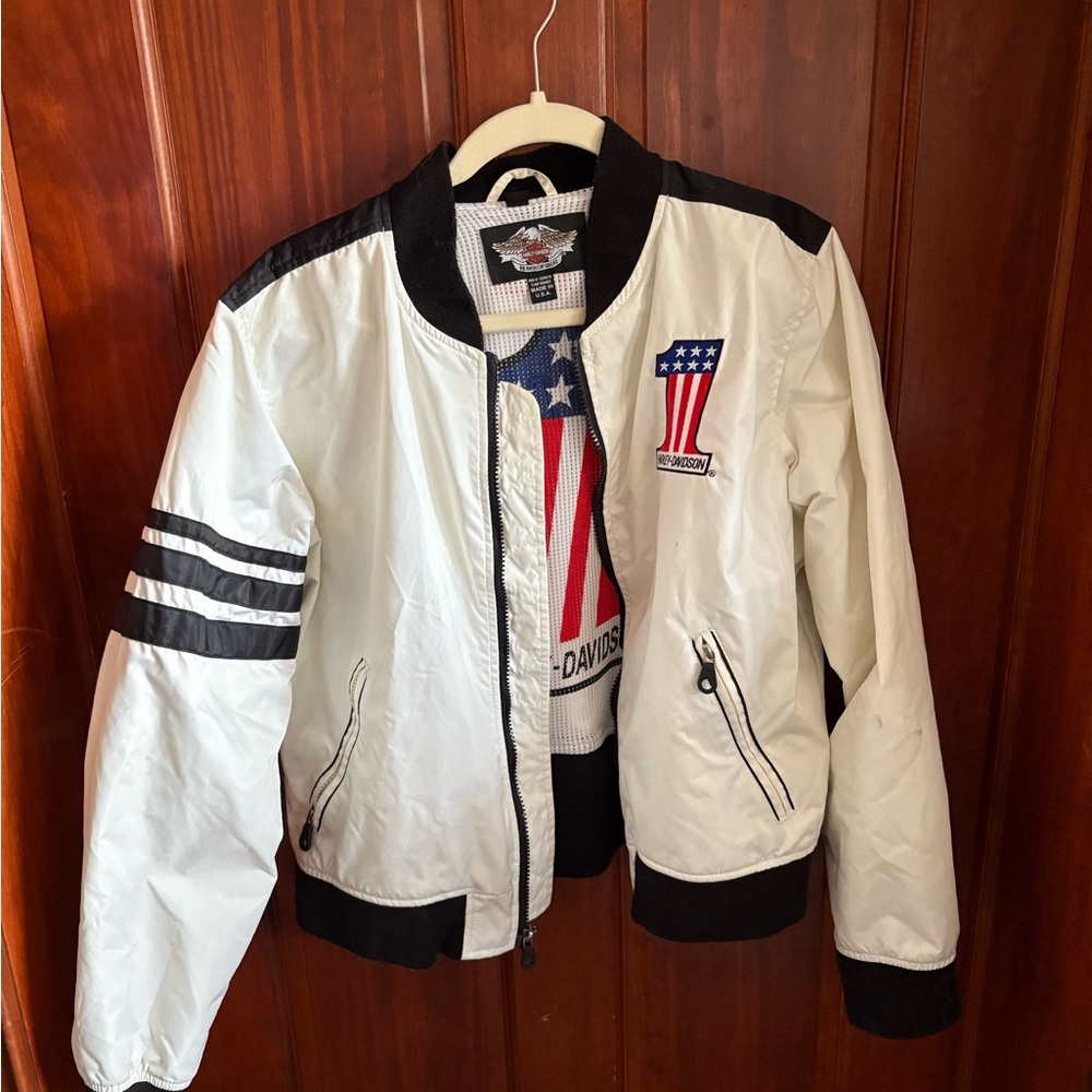 Harley-Davidson White and Black Women's Jacket